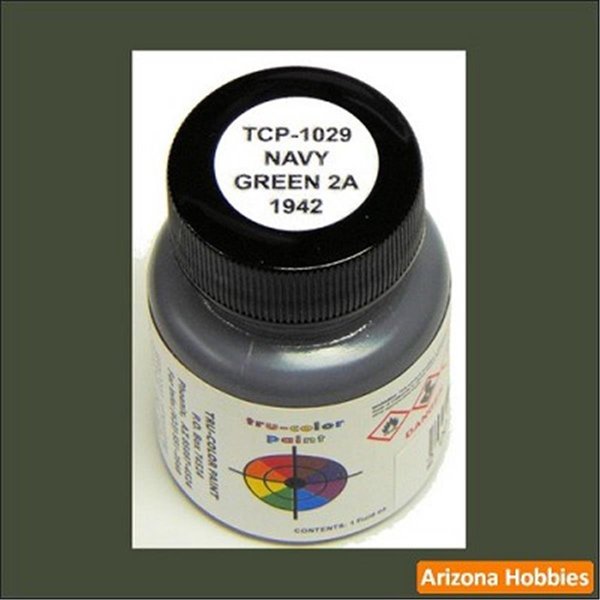 Tru-Color Paint Navy Green 2-A 1942 Paint Bottle TCP1029